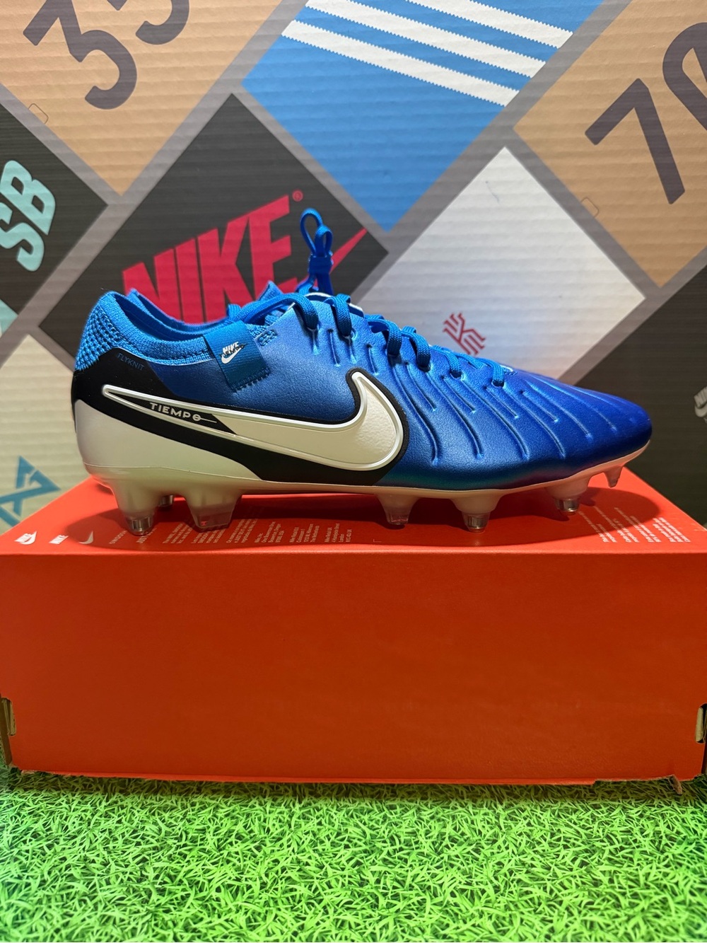 Nike Tiempo Legend 10 Elite SG-PRO AC Blue/White Soccer Cleats HF4375 400 Size 9